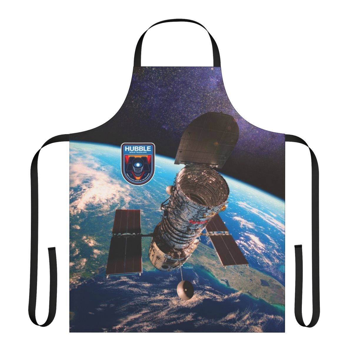 Hubble Space Telescope Apron featuring stunning imagery of galaxies, nebulae, and other celestial objects