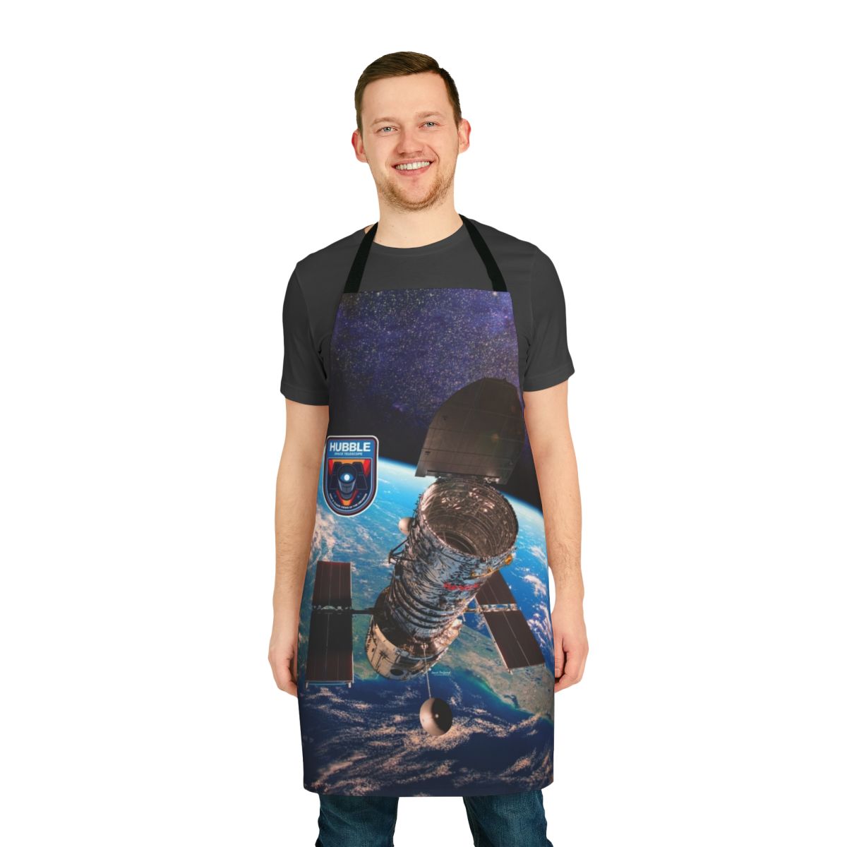 Hubble Space Telescope Apron featuring stunning imagery of galaxies, nebulae, and other celestial objects