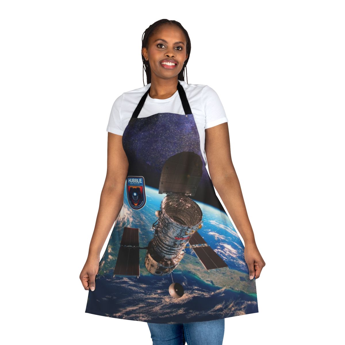 Hubble Space Telescope Apron featuring stunning imagery of galaxies, nebulae, and other celestial objects