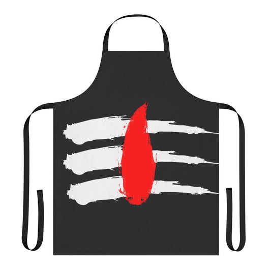 Shiva-inspired apron with spiritual symbols and patterns