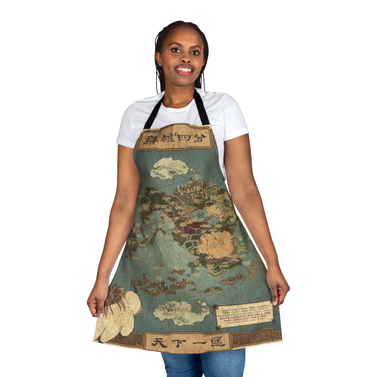 Avatar: The Last Airbender Map Apron, featuring the iconic map of the four nations