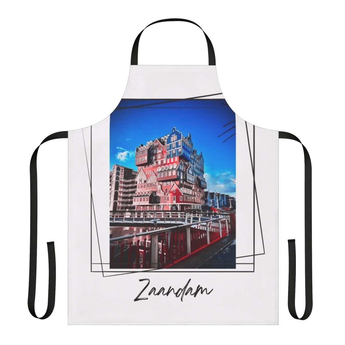 Apron featuring the charming cityscape of Zaandam, Holland