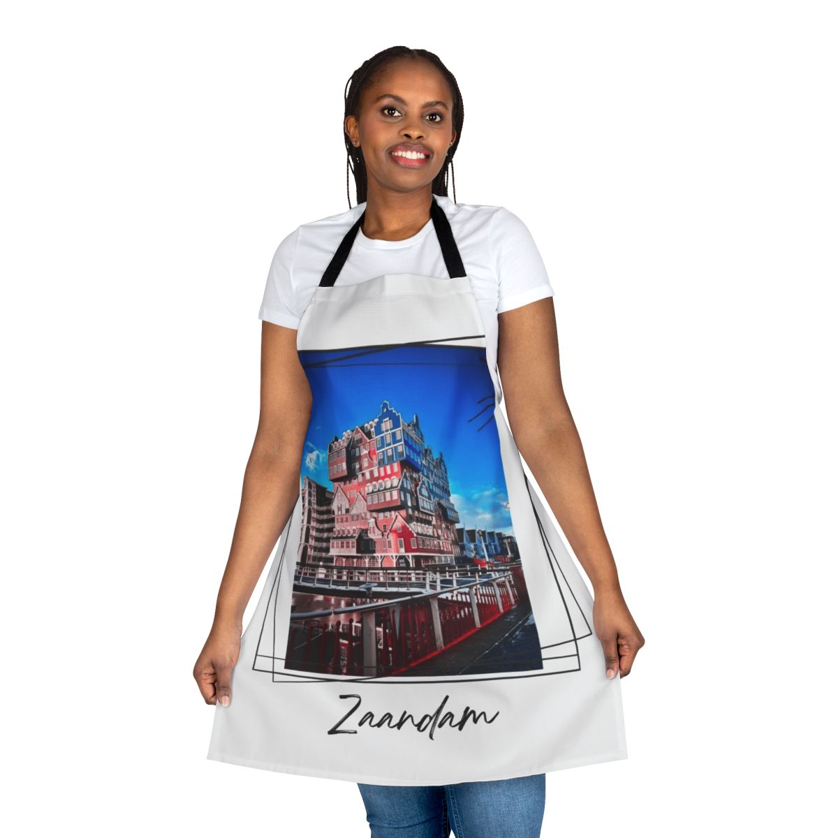 Apron featuring the charming cityscape of Zaandam, Holland