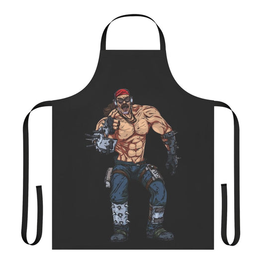 Mister Torgue-inspired apron with explosive design for gaming and video game enthusiasts