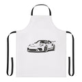 Striking black and white Porsche-inspired apron for the ultimate car enthusiast