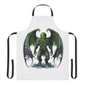 An apron featuring an exquisitely embroidered Cthulhu-inspired design, a captivating fantasy creature from the Lovecraft mythos.