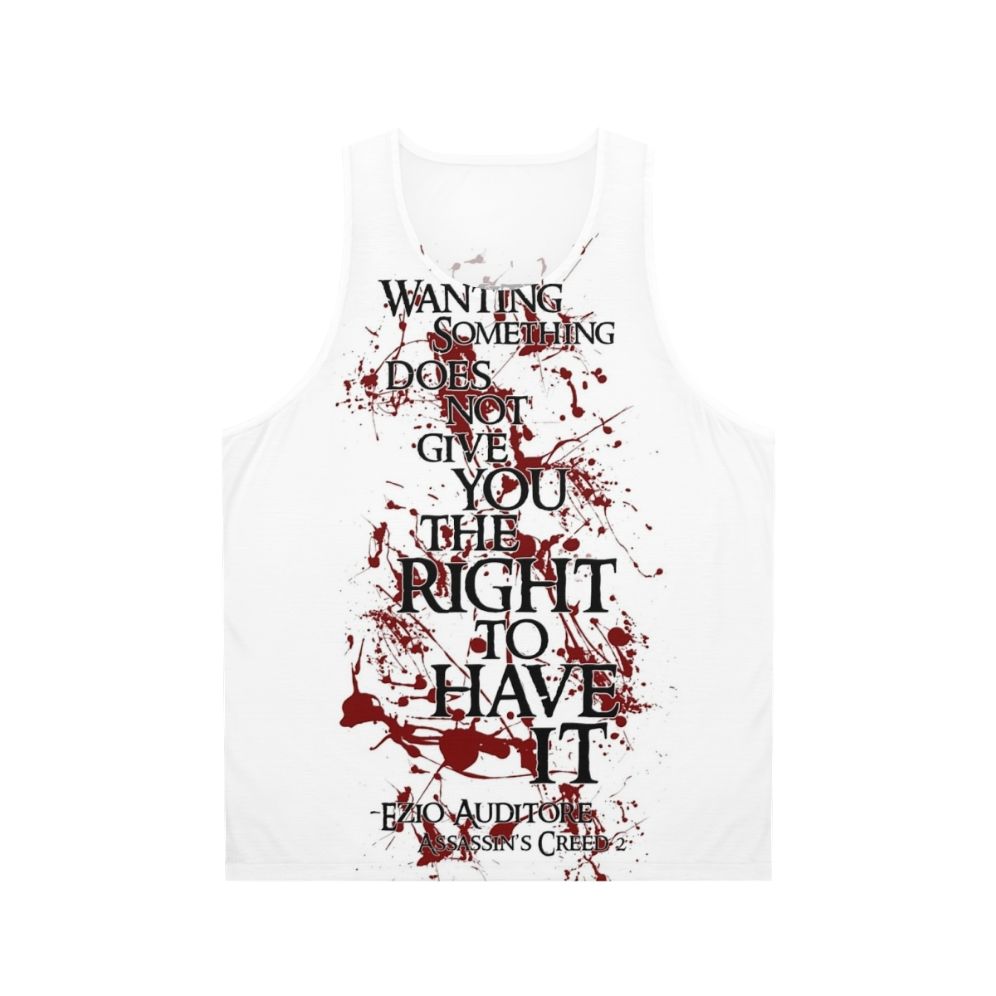 Ezio Auditore Assassin's Creed Unisex Tank Top