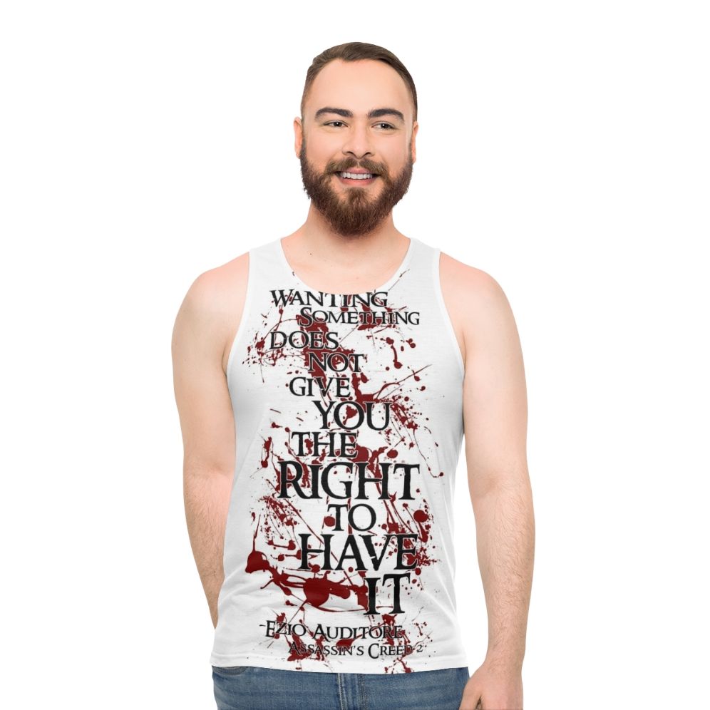 Ezio Auditore Assassin's Creed Unisex Tank Top