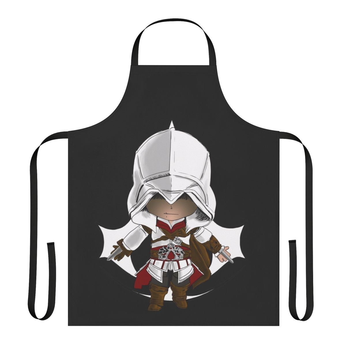 Assassins Creed-themed apron featuring the iconic character Ezio Auditore