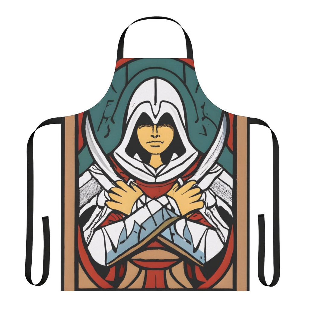 Assassin's Creed inspired gaming apron featuring Ezio Auditore