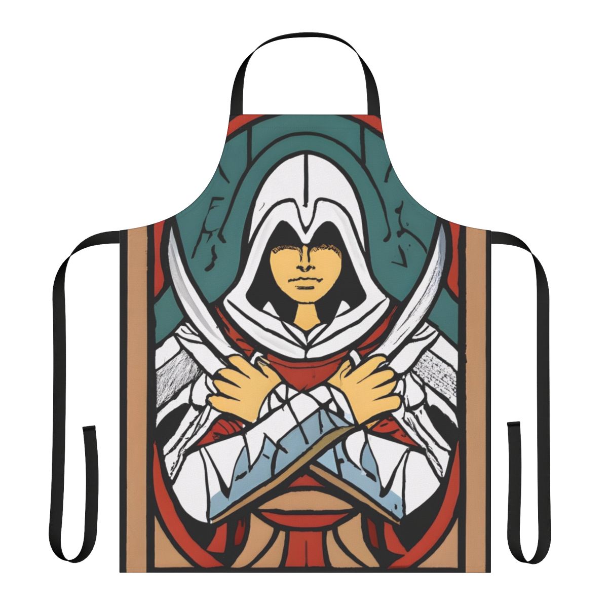 Assassin's Creed inspired gaming apron featuring Ezio Auditore