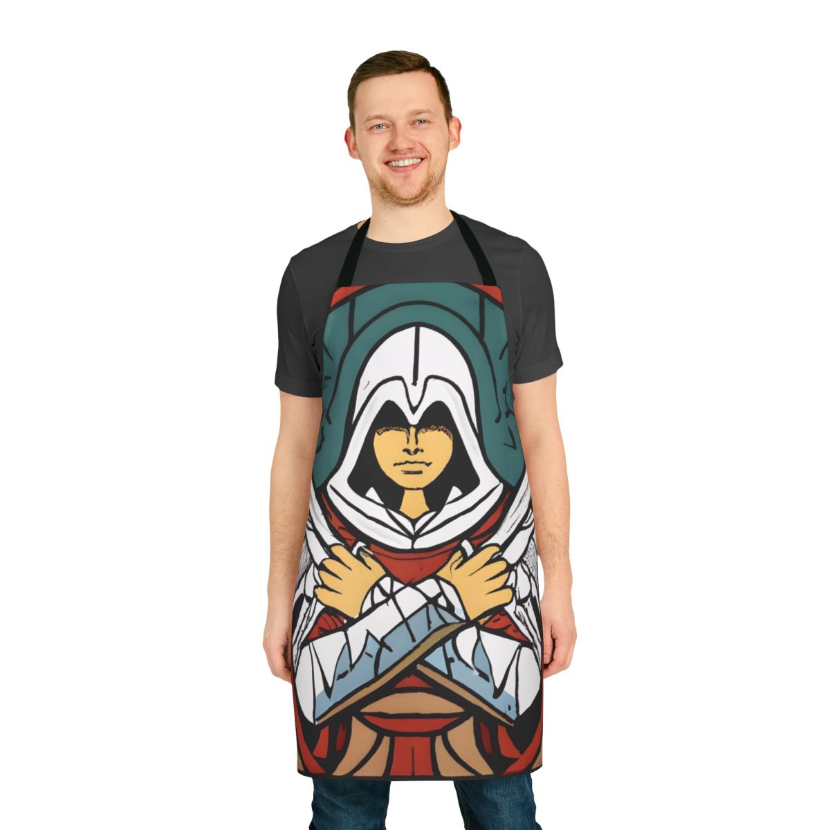 Assassin's Creed inspired gaming apron featuring Ezio Auditore