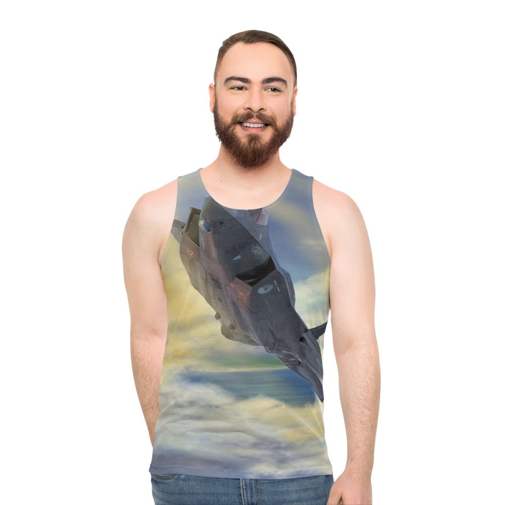 F-35 military aircraft tank top