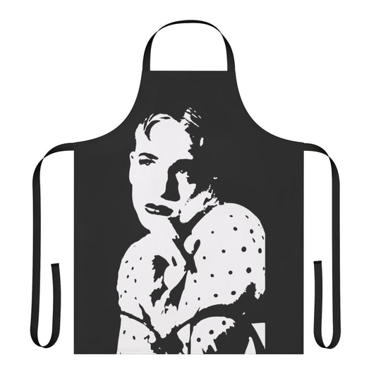 Vibrant collage-style apron with club kid aesthetic, perfect for fans of Michael Alig and Party Monster