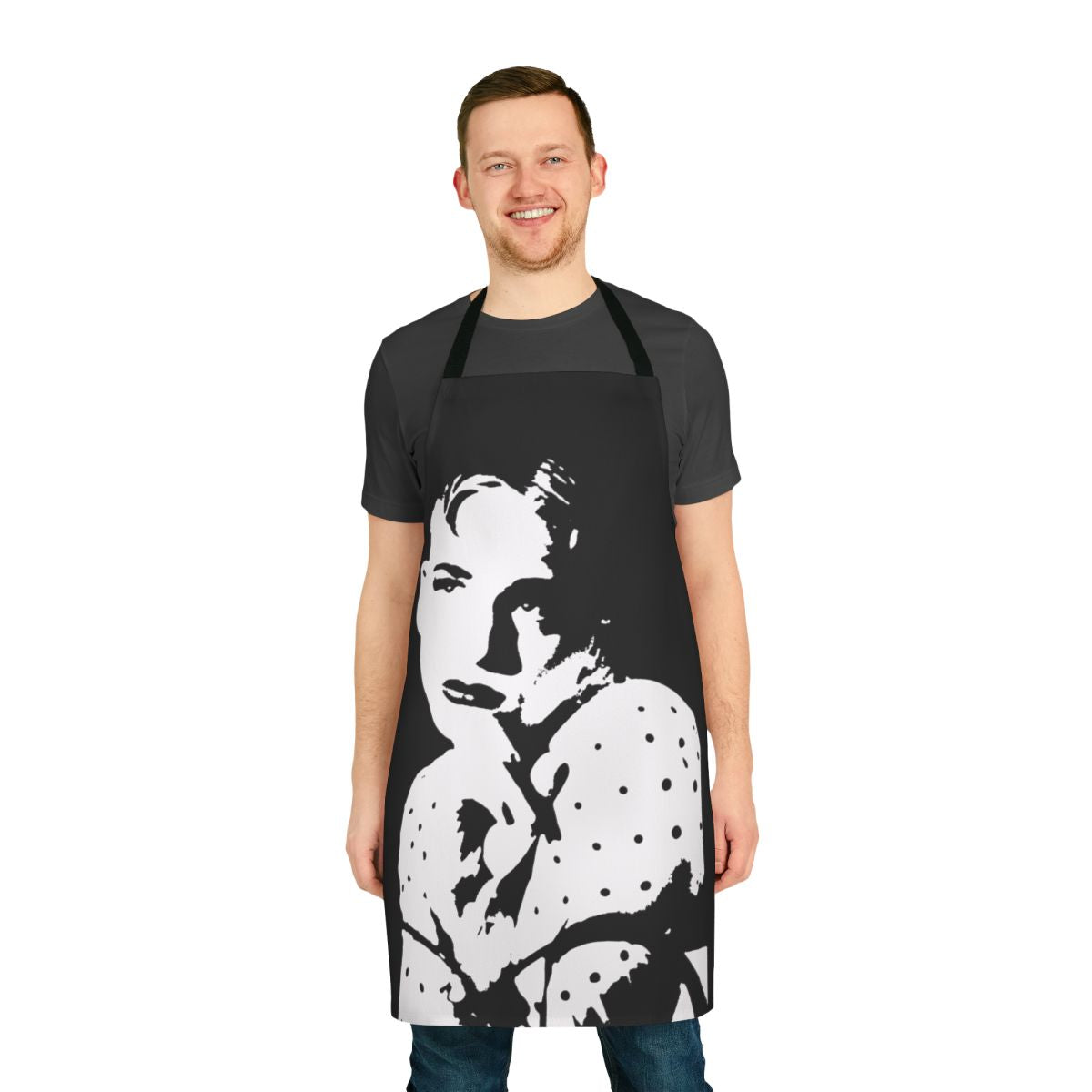 Vibrant collage-style apron with club kid aesthetic, perfect for fans of Michael Alig and Party Monster