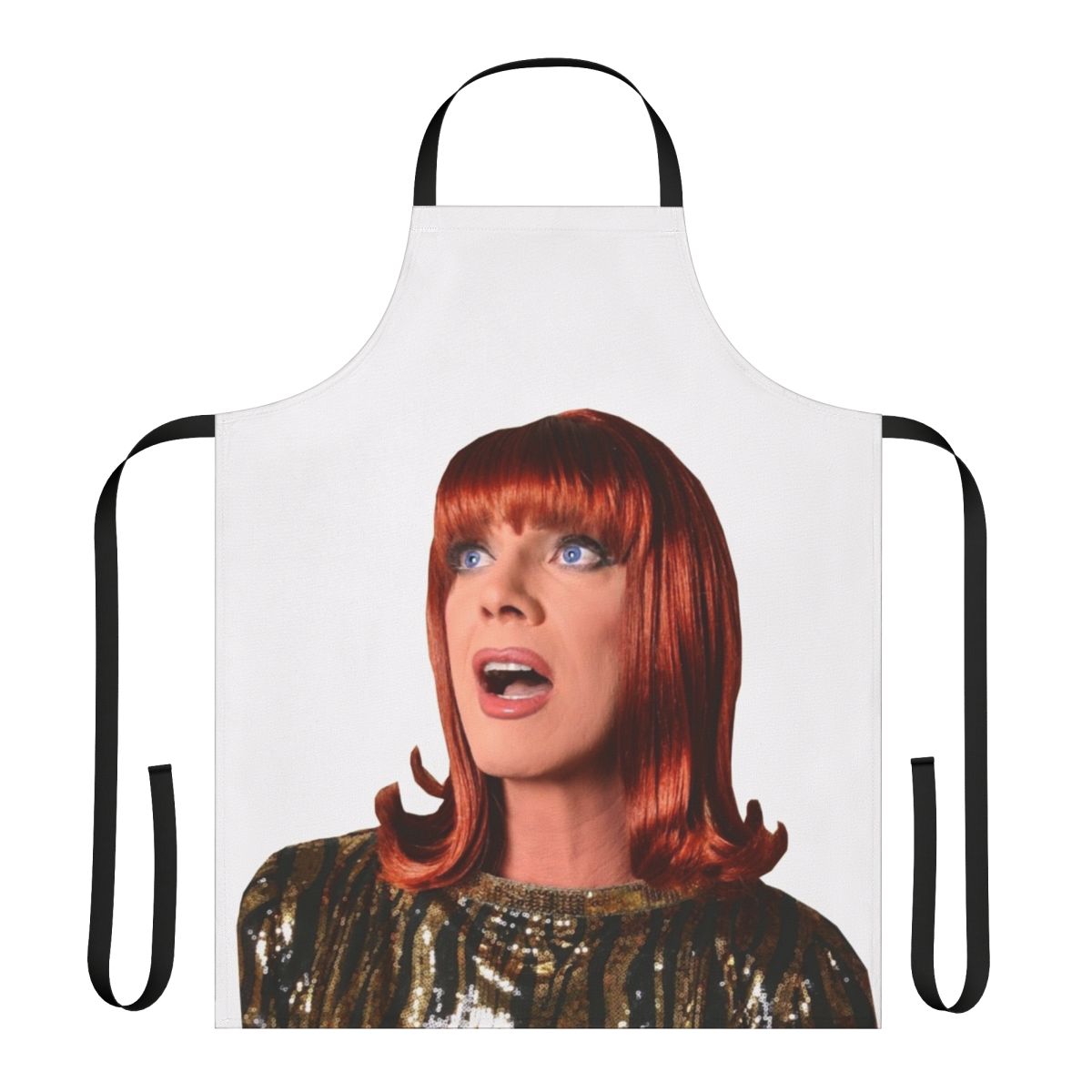 Fabulous sequined apron with Coco Peru-inspired design