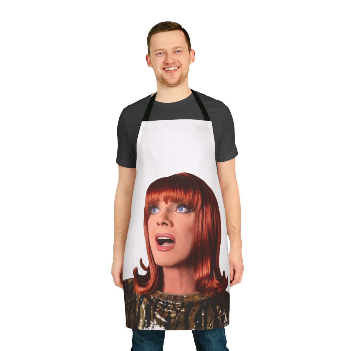 Fabulous sequined apron with Coco Peru-inspired design