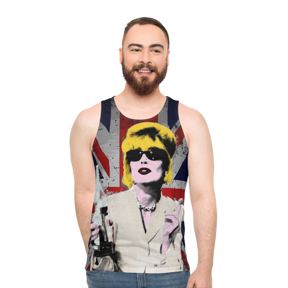 Fabulous unisex tank top with pop art inspired retro British design