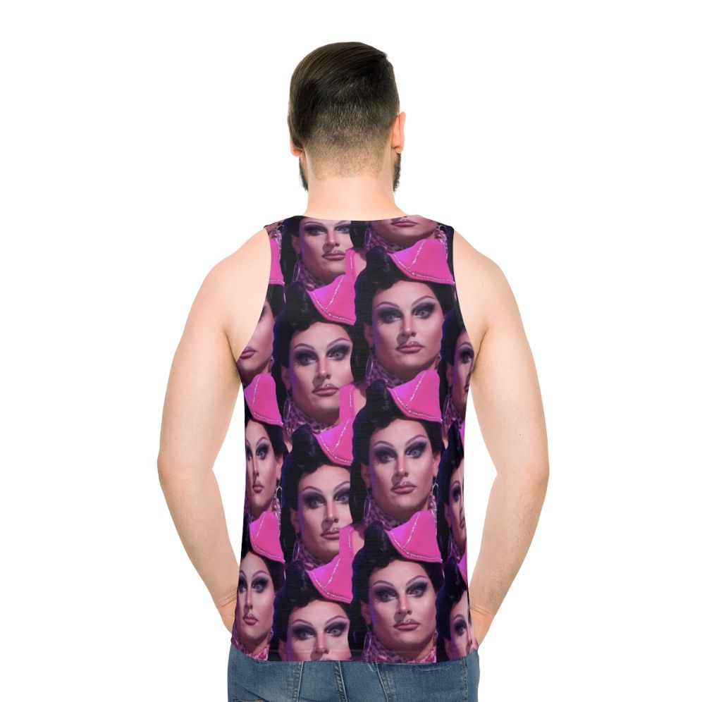 Unisex tank top with Jan from RuPaul's Drag Race 'Face Crack' meme design
