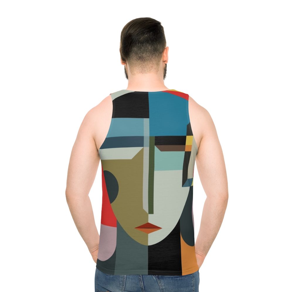 Faceless woman abstract futuristic vintage tank top