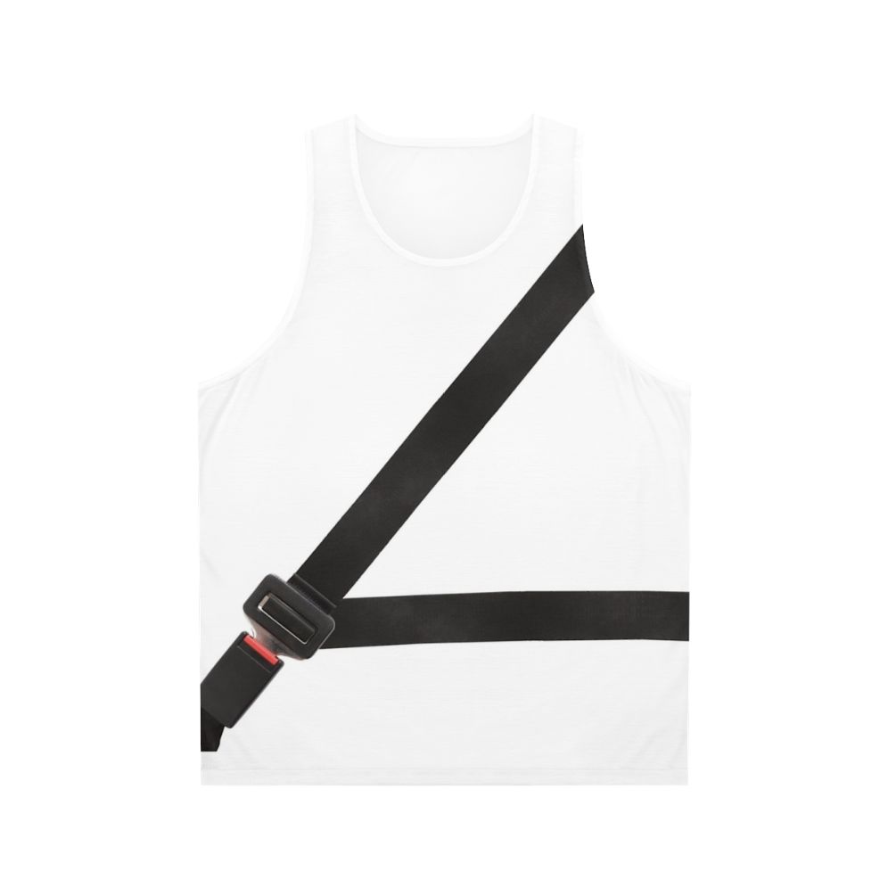 Fake seatbelt unisex tank top