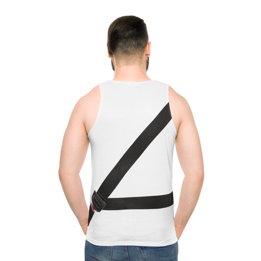 Fake seatbelt unisex tank top