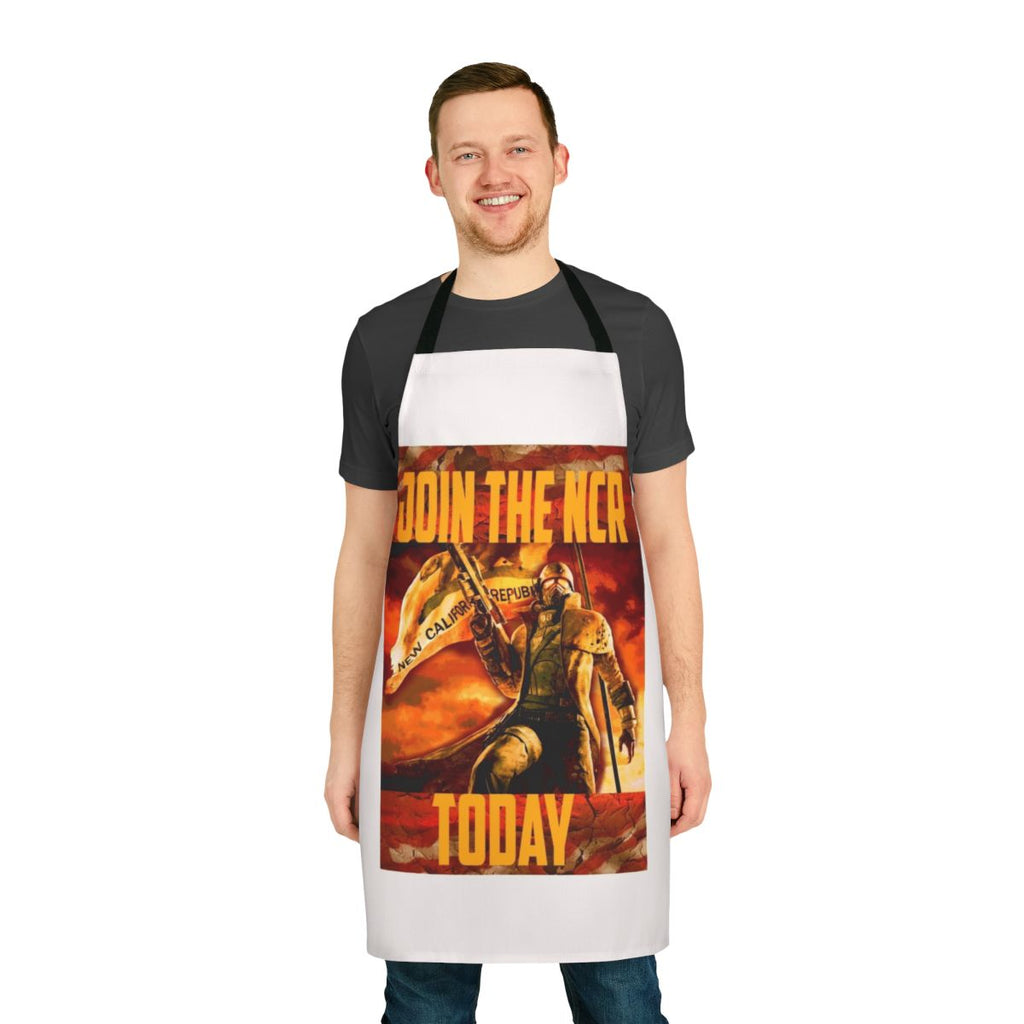 Fallout-Inspired Apron with NCR Logo and Vault Design