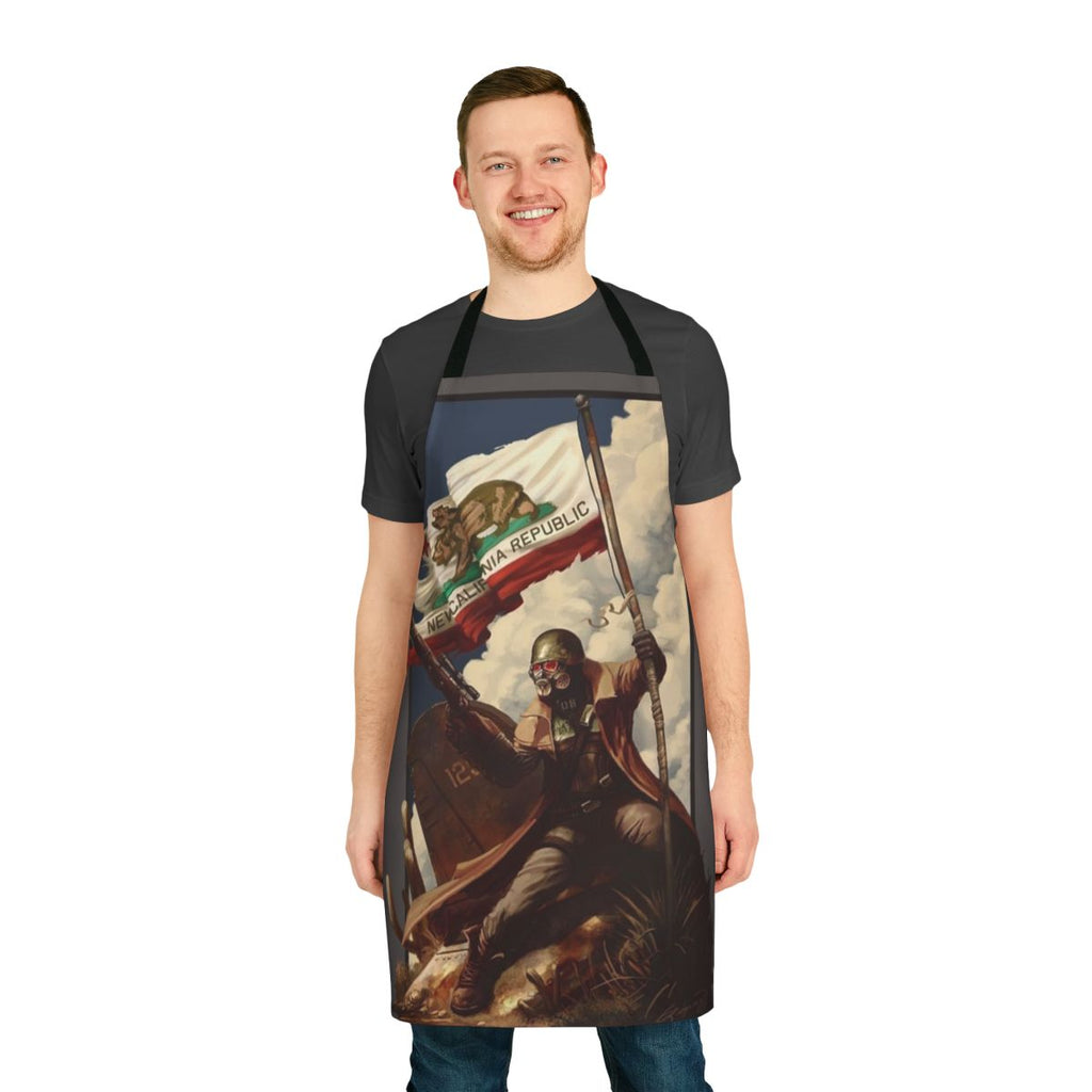 Fallout-inspired NCR Ranger flag fan art printed on a durable apron