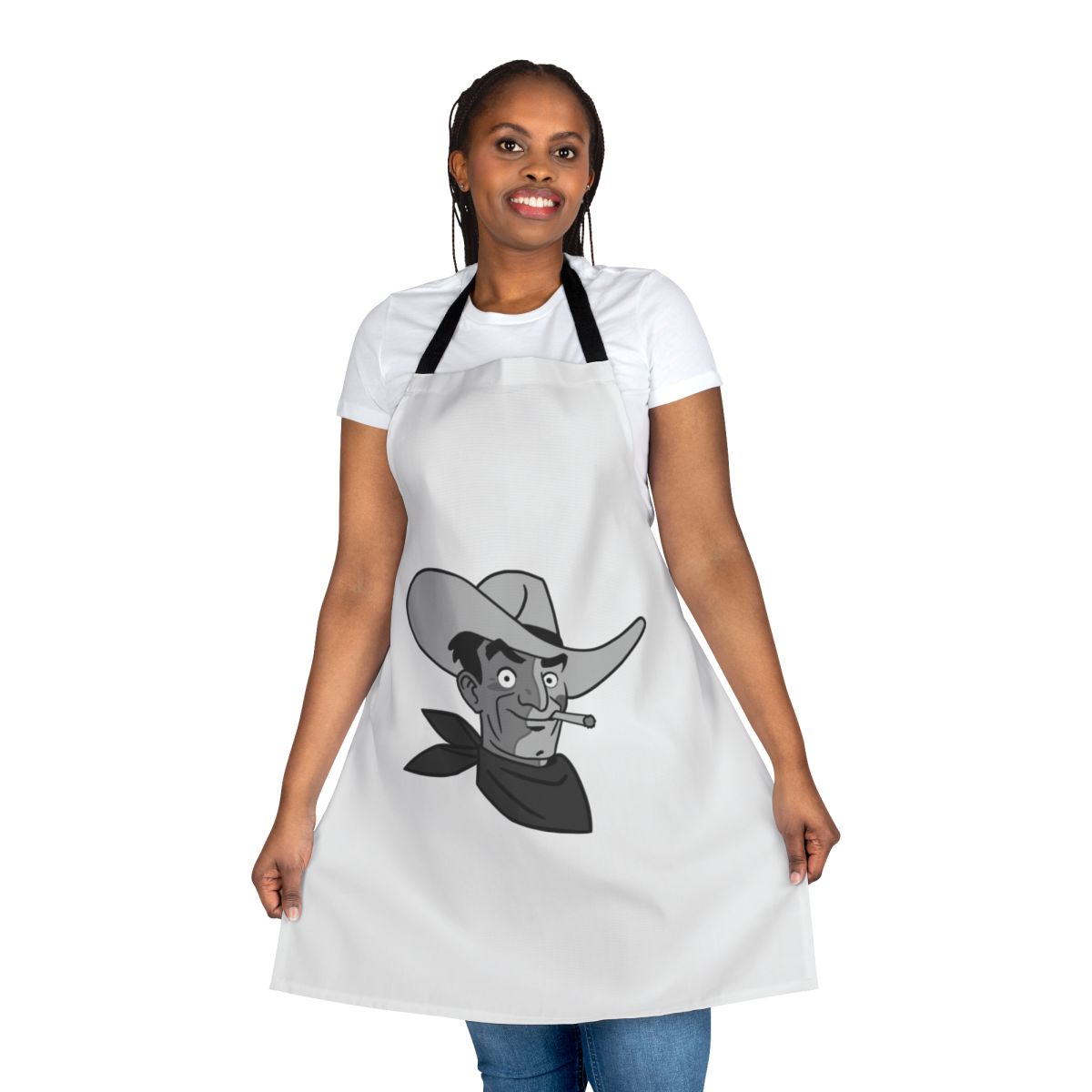Fallout New Vegas inspired kitchen apron featuring the iconic Securitron robot