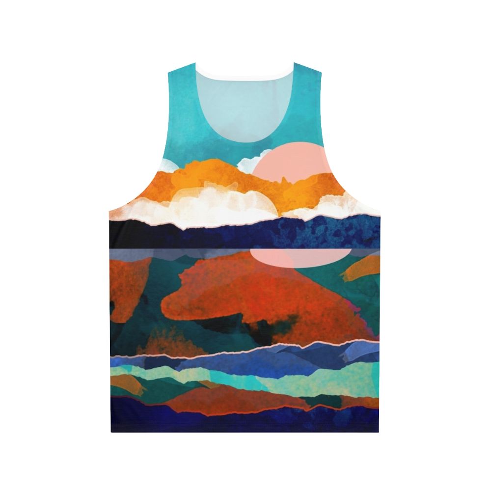 Fallscape Unisex Tank Top with Nature Inspired Abstract Art