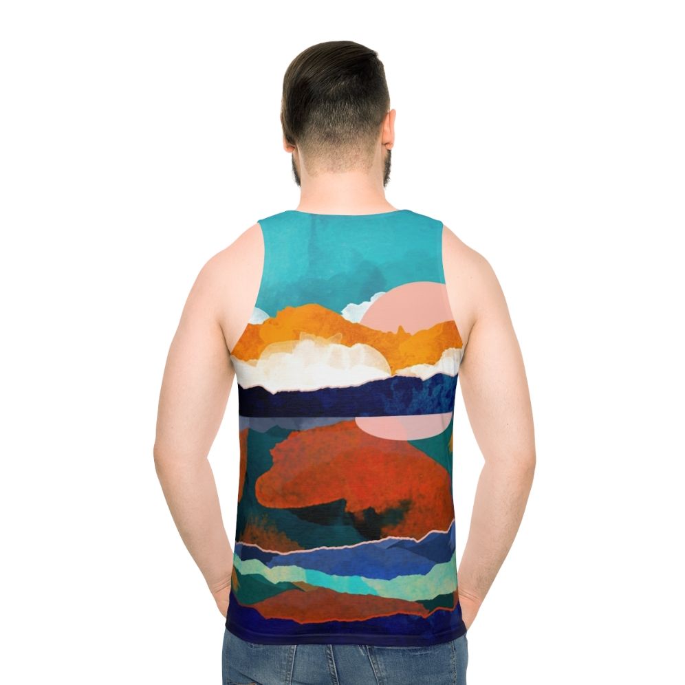 Fallscape Unisex Tank Top with Nature Inspired Abstract Art