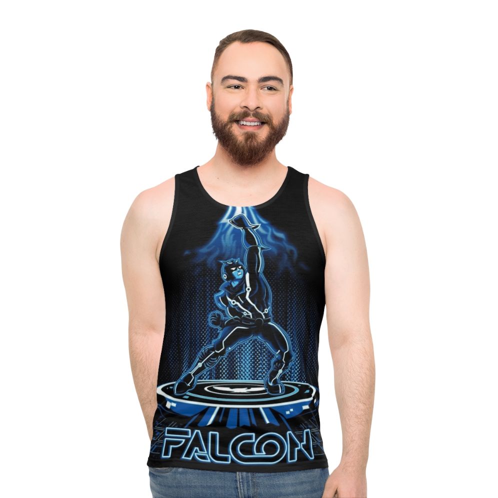 Faltron unisex videogame inspired 80s retro tank top