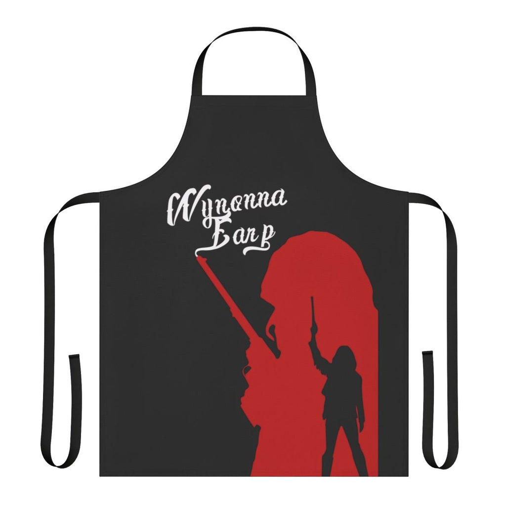 Fangirl sci-fi TV show themed apron with a gun design