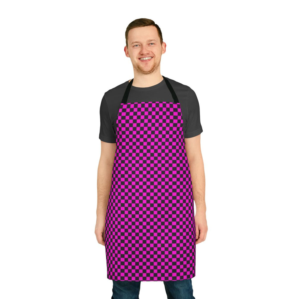 An image of a Missing Texture themed apron featuring the iconic Missing Texture symbol from the Half Life and Garry's Mod video games.