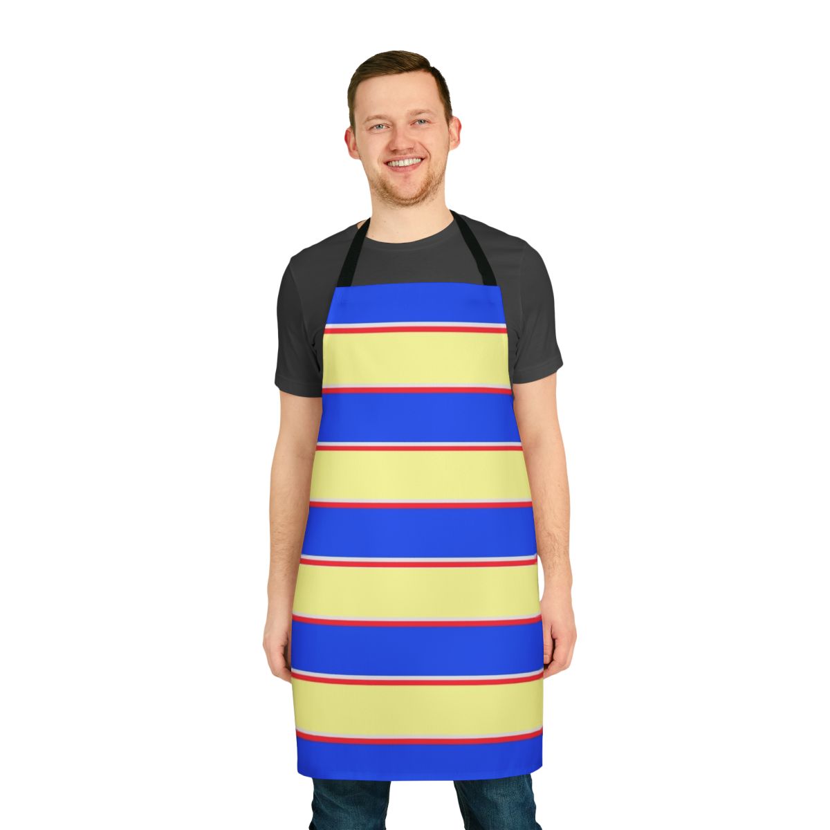 Stylish apron featuring Jeremy Heere character from the Broadway musical 'Be More Chill'
