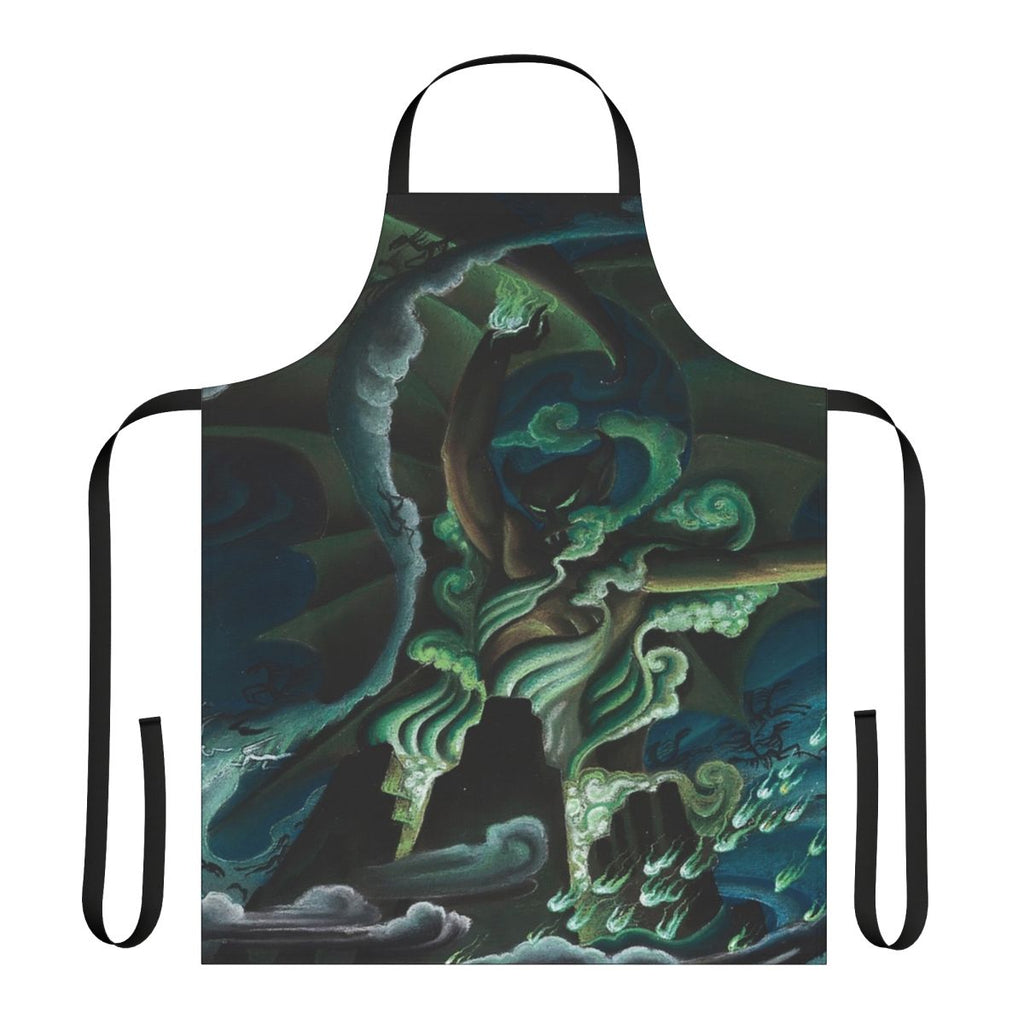 Chernabog, the demonic mountain spirit from Fantasia, featured on a high-quality apron.
