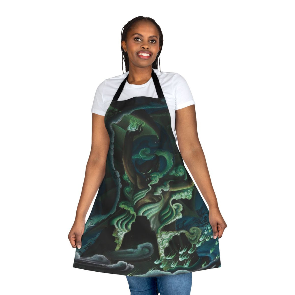 Chernabog, the demonic mountain spirit from Fantasia, featured on a high-quality apron.