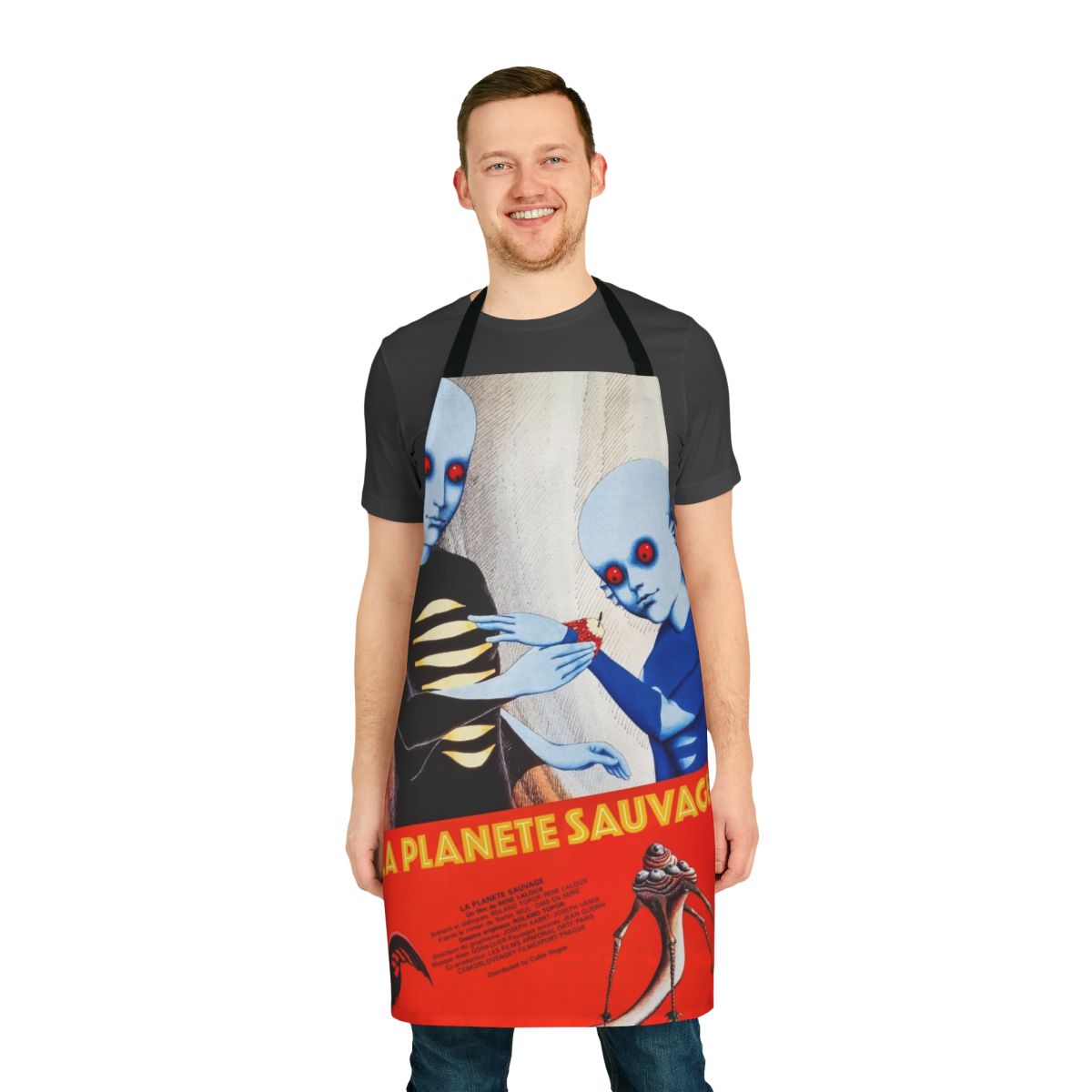 Fantastic Planet Inspired Apron with Vintage Sci-Fi Artwork