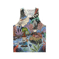 Fantasy adventure unisex tank top with nature and insect inspired design
