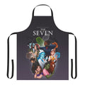 A colorful fantasy-themed apron inspired by The Seven Maidens from the Dimension20 series.