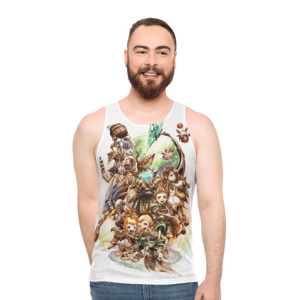 Fantasy crystal unisex tank top for RPG adventures