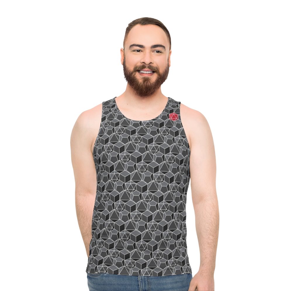 Fantasy dice pattern unisex tank top