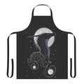 Nightwing and Icewing inspired fantasy dragon apron with wings and dark color scheme