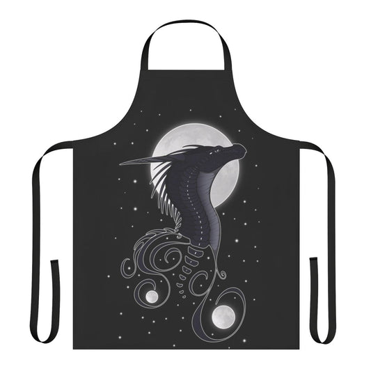 Nightwing and Icewing inspired fantasy dragon apron with wings and dark color scheme