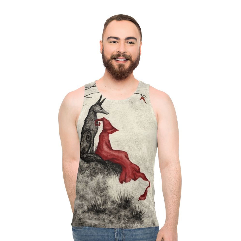 Fantasy fairy tale autumn unisex tank top