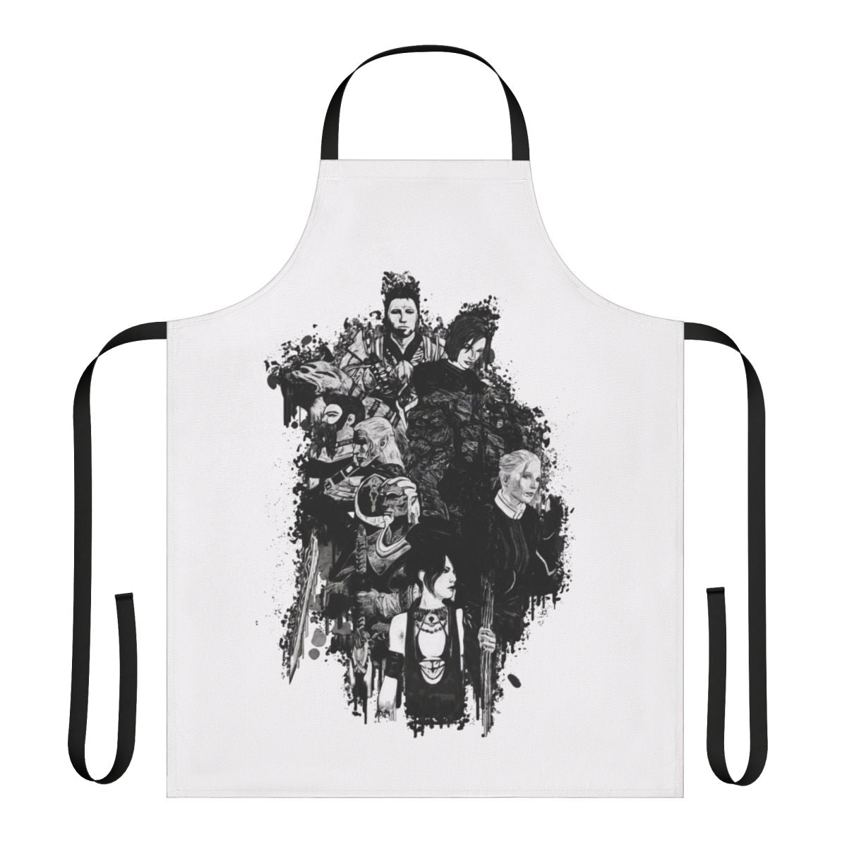 Dragon Age Origins inspired apron featuring characters from the game