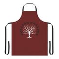 A black and white apron featuring the direwolf sigil of House Stark from the Game of Thrones fantasy series.