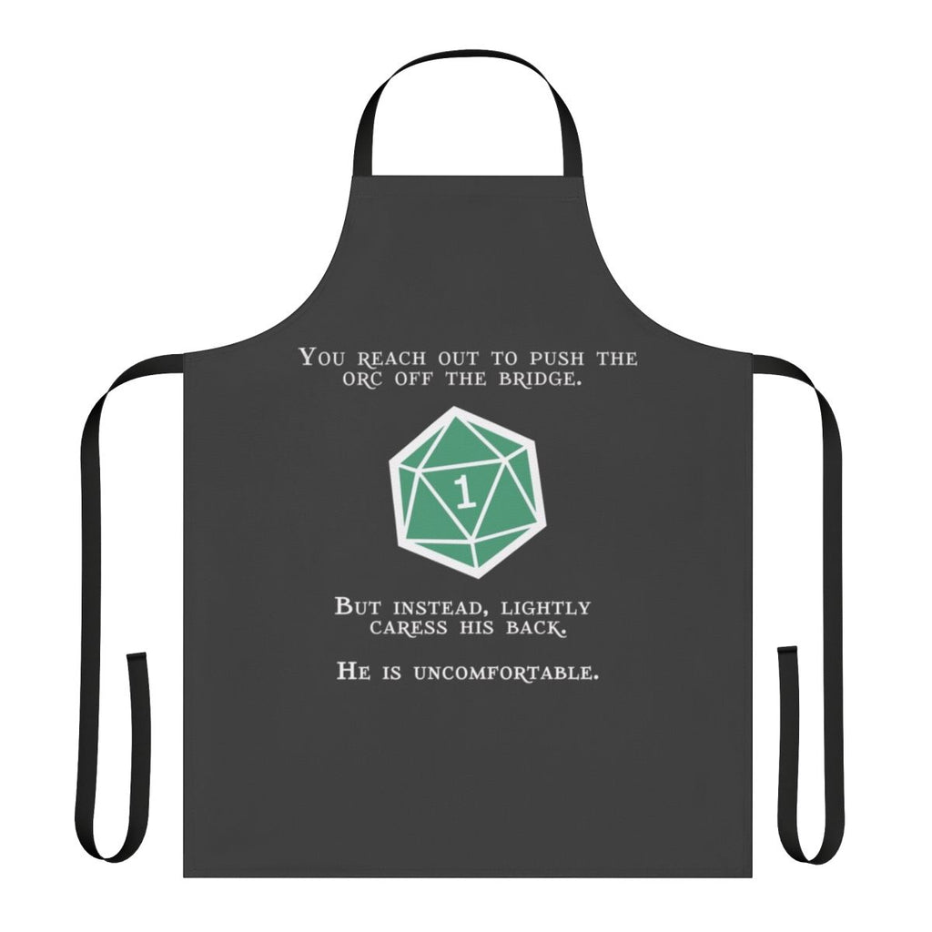 "Fantasy-inspired orc apron for dungeons and dragons and tabletop gaming enthusiasts"