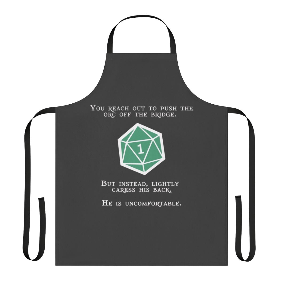 "Fantasy-inspired orc apron for dungeons and dragons and tabletop gaming enthusiasts"