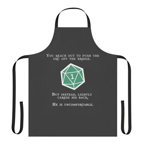 "Fantasy-inspired orc apron for dungeons and dragons and tabletop gaming enthusiasts"